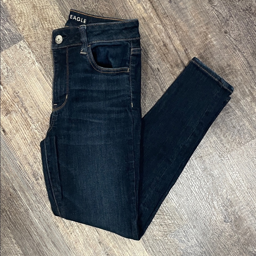 American Eagle Women’s Dark Wash Hi-Rise Jeggings